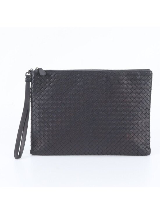 Bottega Veneta Other - Bottega Veneta Intrecciato Leather Clutch Pouch Black
